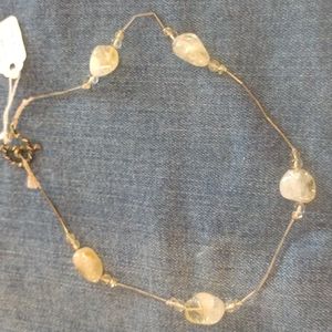 16" Sterling Silver/Citrine Necklace